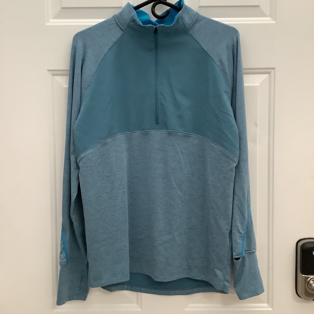 Under Armour Playoff 2.0 Half Zip Mens Medium Light Blue Golf Pullover Fitted